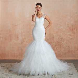 Cascading Ruffles Mermaid Wedding Dress #88211592153 Cascading Ruffles Mermaid Wedding Dress #88211592153