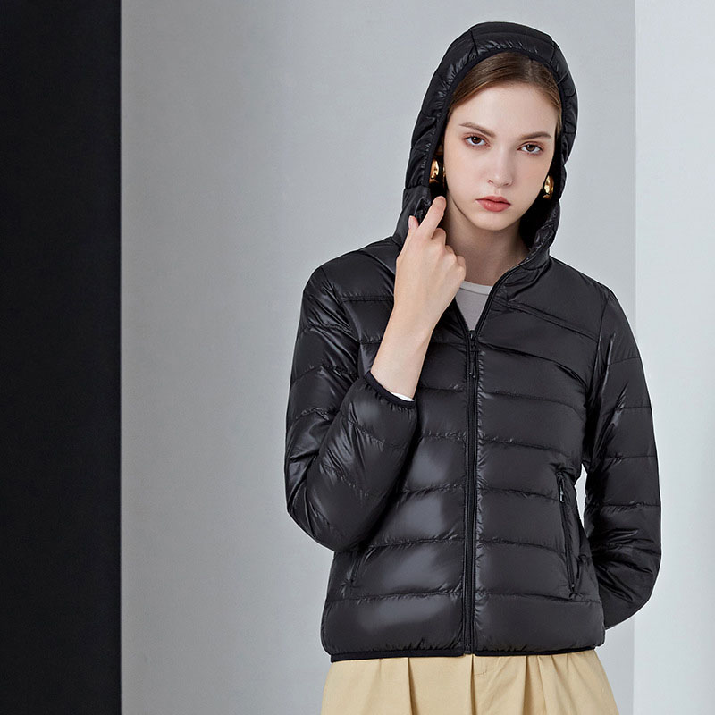 Hooded Down Jacket With Pockets 88211592306# Hooded Down Jacket With Pockets 88211592306#