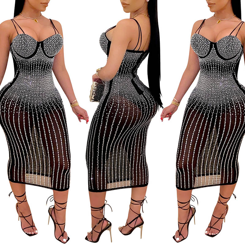 Affordable Sparkling Rhinestones Spaghetti Strap Party Dress 88211592451# Affordable Sparkling Rhinestones Spaghetti Strap Party Dress 88211592451#